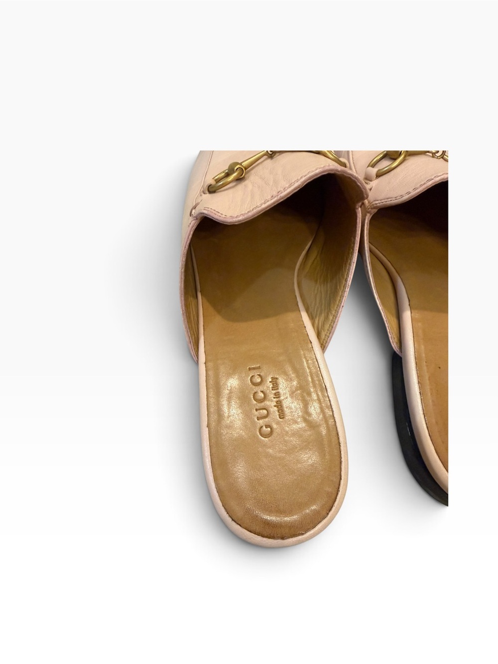 Gucci Princetown Blush Pink Leather Horsebit Mules Size 38 COA - Picture 4 of 7